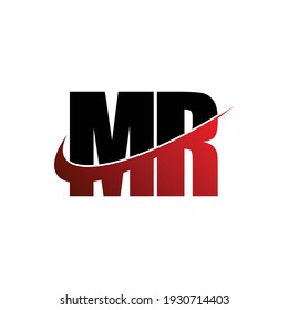 Letter MR simple logo design vector