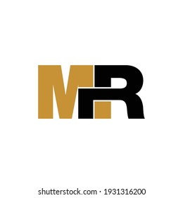 Letter MR simple logo design vector