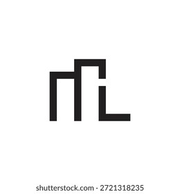 buchstabe mrl einfache geometrische linien logo vektor 
