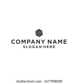 letter ms hexagon logo design vector illustration template