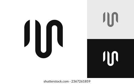 Letra MS diseño inicial del logotipo del monograma