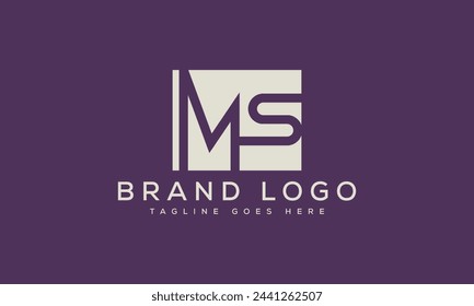 Diseño de plantilla de vector de diseño de logotipo de letra MS para marca.