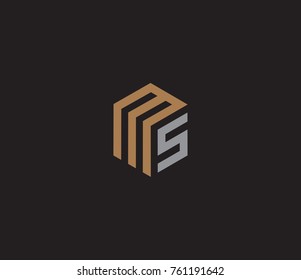 Letter MS logo template