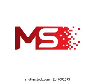 Letra MS Logo Template Design Vector, Emblem, Concept Design, Creative Symbol, Icon