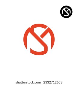 Letter MS SM Circle Bold logo design
