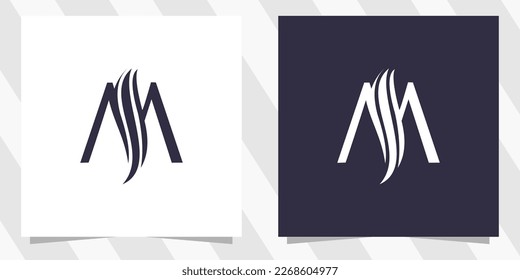 diseño del logotipo de ms sm de letras