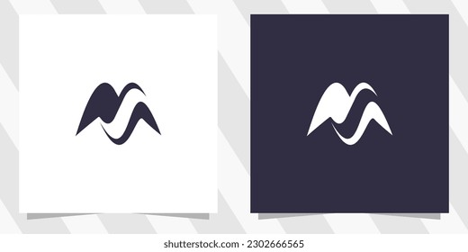 diseño del logotipo de ms sm de letras