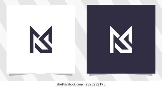 diseño del logotipo de ms sm de letras