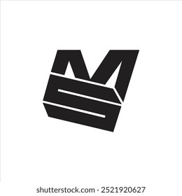 Letra Ms o Sm logo símbolo de Vector de icono creativo único