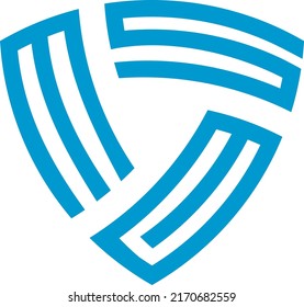 Letter MSC CS ES forming shield, modern logo for security company design concept. Vector illustration