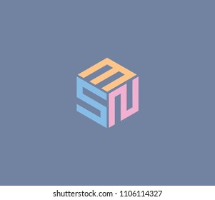 Letter MSN logo template