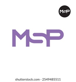 Letter MSP Logo Negative Space