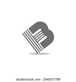 letter mt abstract stripes geometric line logo vector