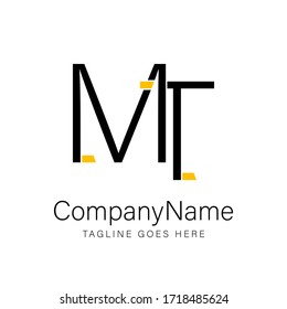 Letter MT Logo Design Template. Letter MT for corporate or brand identity