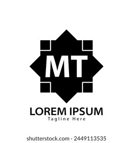 letter MT logo. MT. MT logo design vector illustration for creative company, business, industry
