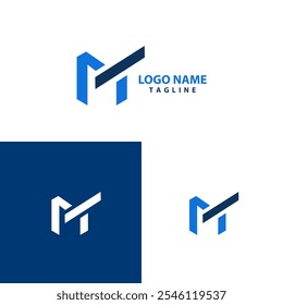 letra MT logotipo design vetor