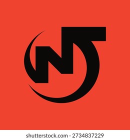 Letter MT Swoosh Unique Logo	
