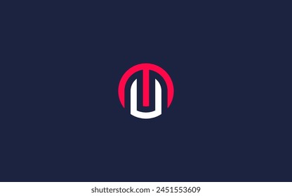 letter mu with circle logo icon design vector design template inspiration