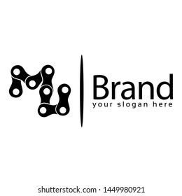 Letter MU, Logo Letter MU and chain. logo formed by chain