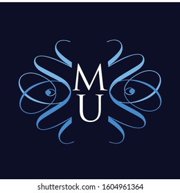 letter mu logo design vector inspiration