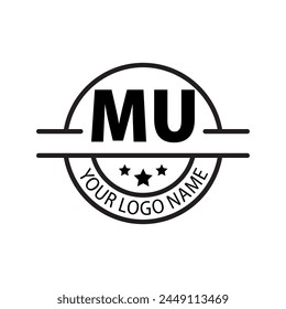 letter MU logo. MU. MU logo design vector illustration for creative company, business, industry
