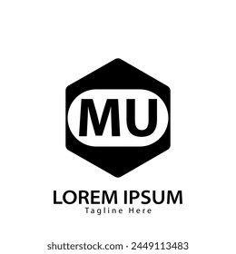 letter MU logo. MU. MU logo design vector illustration for creative company, business, industry
