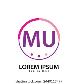 letter MU logo. MU. MU logo design vector illustration for creative company, business, industry
