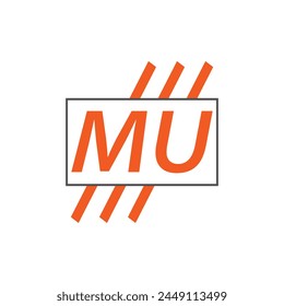 letter MU logo. MU. MU logo design vector illustration for creative company, business, industry
