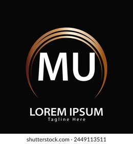 letter MU logo. MU. MU logo design vector illustration for creative company, business, industry
