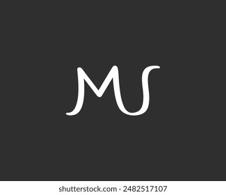  letter MU logo design vector template