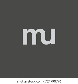 Letter MU logo element design