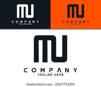 letter MU or MI logo design, suitable for logo company, logo business, and brand identity