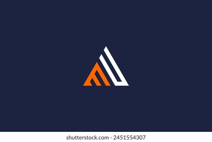 letter mu with triangle logo icon design vector design template inspiration