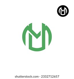 Letter MU UM Circle Bold logo design