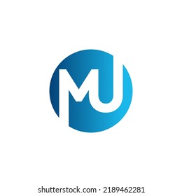 Letter MU, UM Logo Template vector symbol