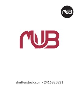 Diseño de logotipo de monograma de carta MUB