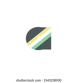 A letter Multicolor logo design vector