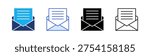 Letter Multiple Style Icon Set Vector
