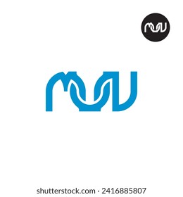 Letter MUN Monogram Logo Design