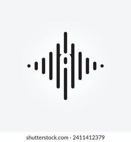 letter A Music logo design collection with gradient style
