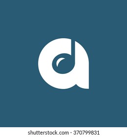 Letter A music logo icon design template elements
