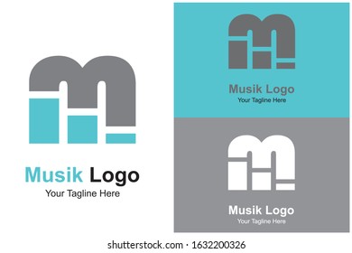 Letter Music Logo Vector Design