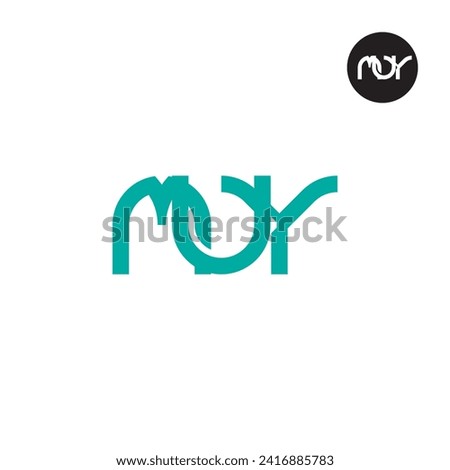 Letter MUY Monogram Logo Design Foto stock © 