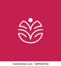 Letter MV Human Leaf Abstract Creative Modern Business Logo