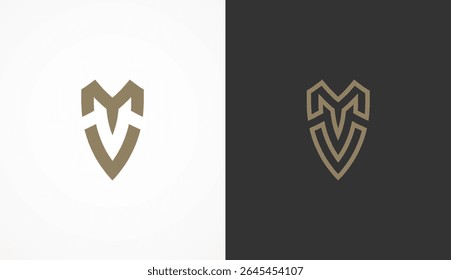 Letter MV Logo Design, Elegant letter MV Monogram Logo with two style, usable for brand and company logos, vector illustration