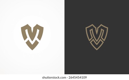 Letter MV Logo Design, Modern letter MV Monogram Logo with two style, usable for brand and company logos, vector illustration