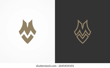 Letter MV Logo Design, Stylish letter MV Monogram Logo with two style, usable for brand and company logos, vector illustration
