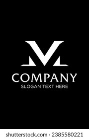  Logo-Design-Vektorgrafik für Buchstaben mv