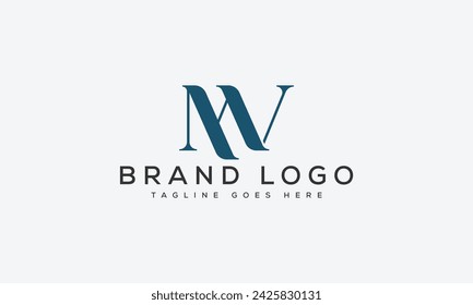 letter MV logo design vector template design for brand.