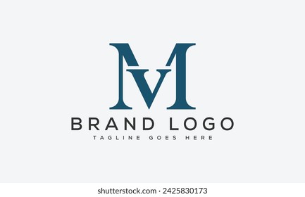 Diseño de la plantilla del vector del diseño del logotipo de la letra MV para la marca.